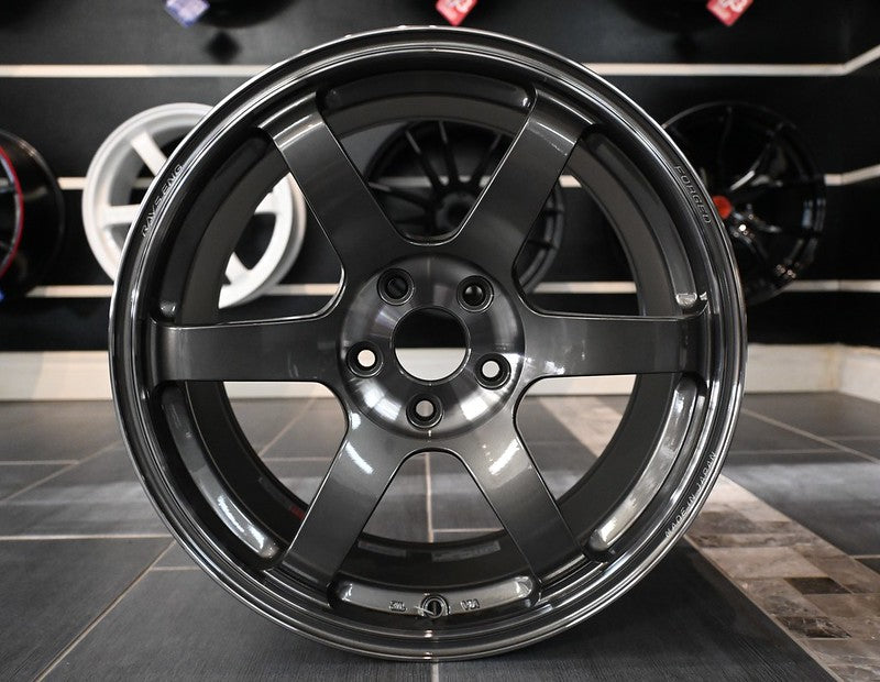RAYS Volk Racing TE37Saga SL Graphite Forged 18x9.5 black matte 5-spoke wheel