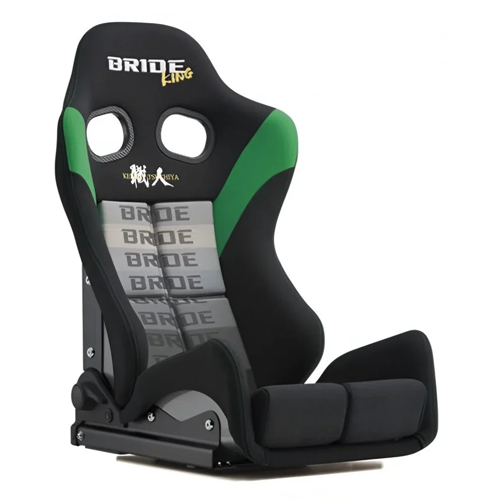 BRIDE GIAS III KING reclining bucket seat with black green accents