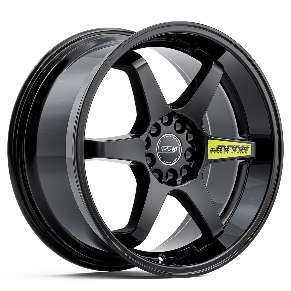 JSR ST21 Gloss Black 18x8.5 5x115 5-spoke racing wheel