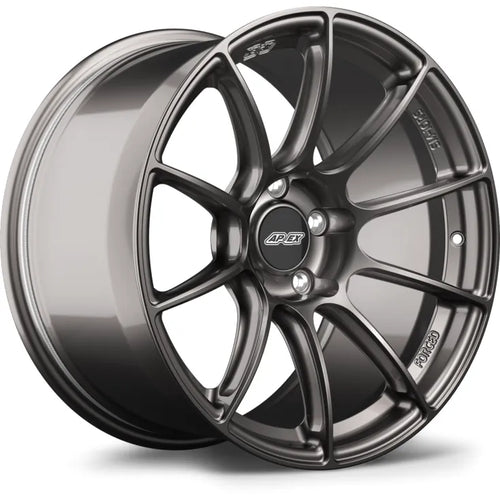 20-inch Apex SM-10RS forged wheels in satin black multi-spoke design for Civic Type R