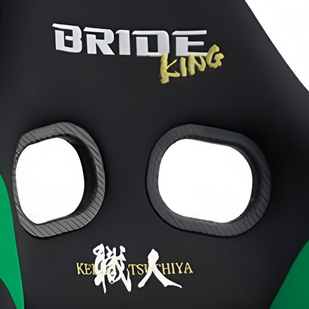 Black and green Bride Gias III King racing harness with Bride King branding